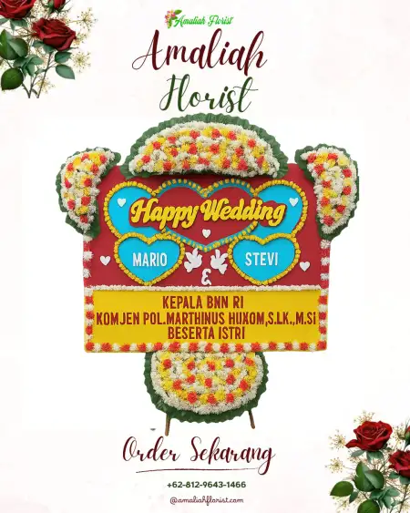 Papan Bunga Pernikahan Jungai